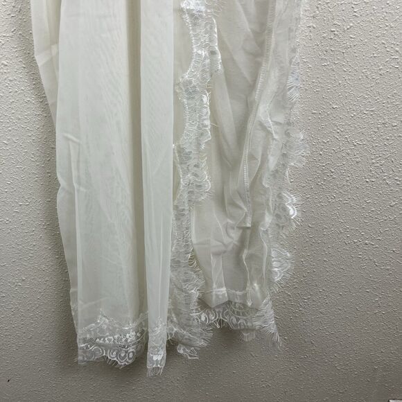 NWT Frederick's Of Hollywood Stephanie Sheer Lace Chemise Teddy Thong Set Small - Picture 2 of 5